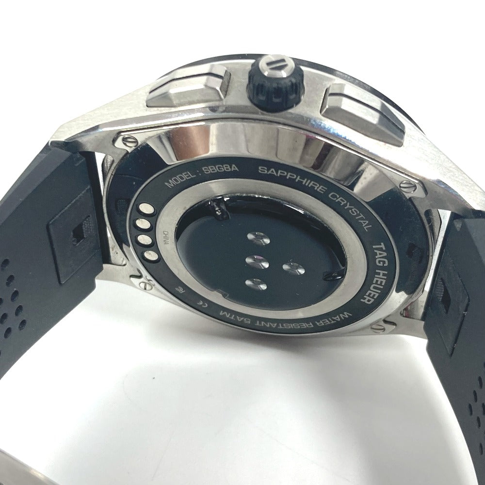Tag Heuer Watches Quartz Sbg8A10 Stainless Steel, Rubber Black Smart Watch Connected Black Dial Mens