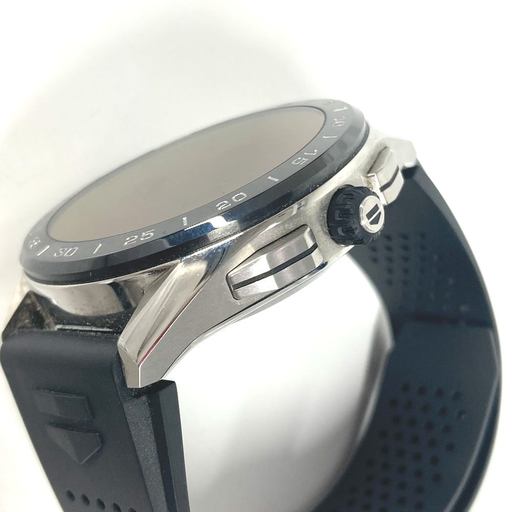 Tag Heuer Watches Quartz Sbg8A10 Stainless Steel, Rubber Black Smart Watch Connected Black Dial Mens