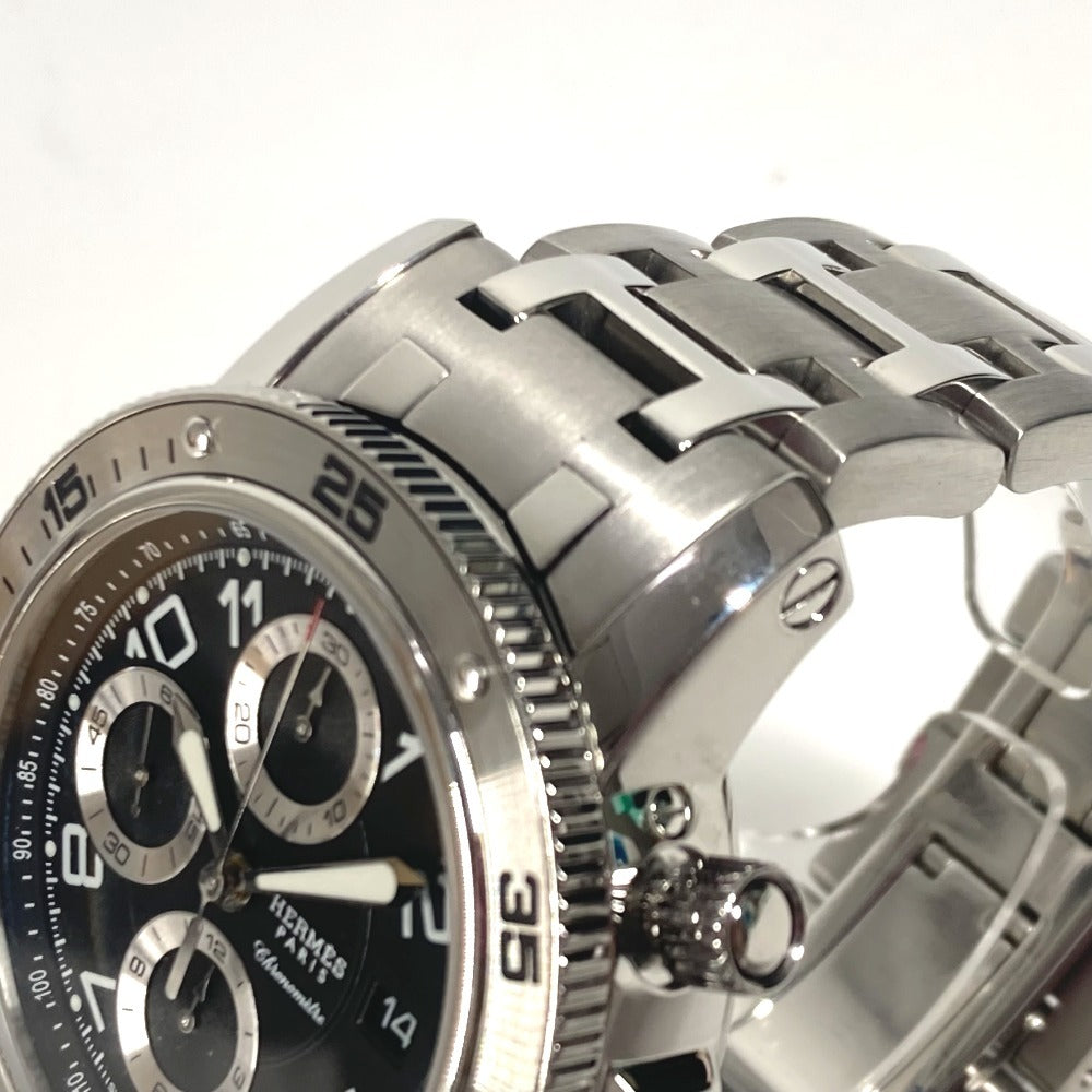Hermes Watches Mechanical Automatic Cp2.910 Stainless Steel Black Clipper Diver Chronograph Date
