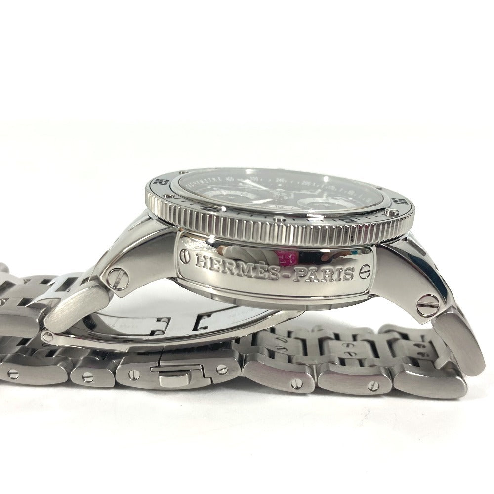 Hermes Watches Mechanical Automatic Cp2.910 Stainless Steel Black Clipper Diver Chronograph Date