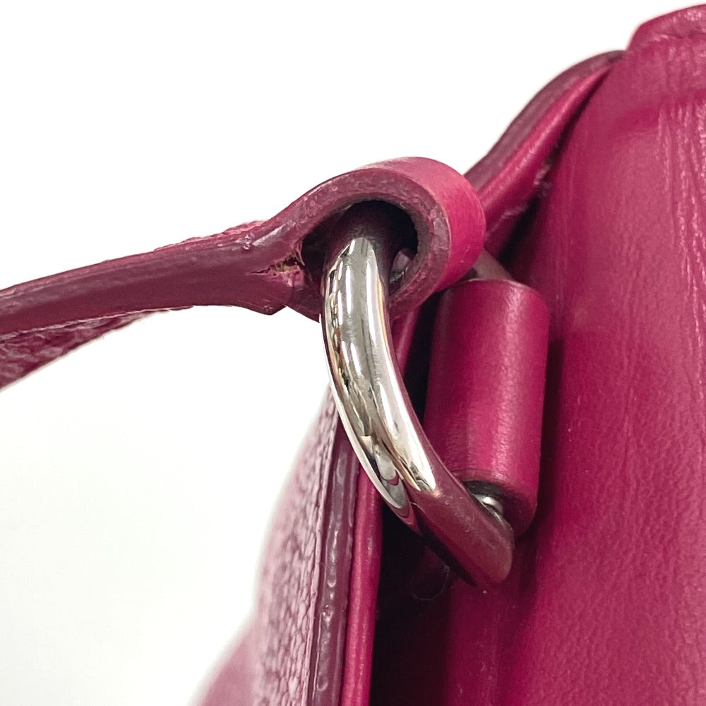 Givenchy Shoulder Bag Leather Pink X White Flap Duet Women