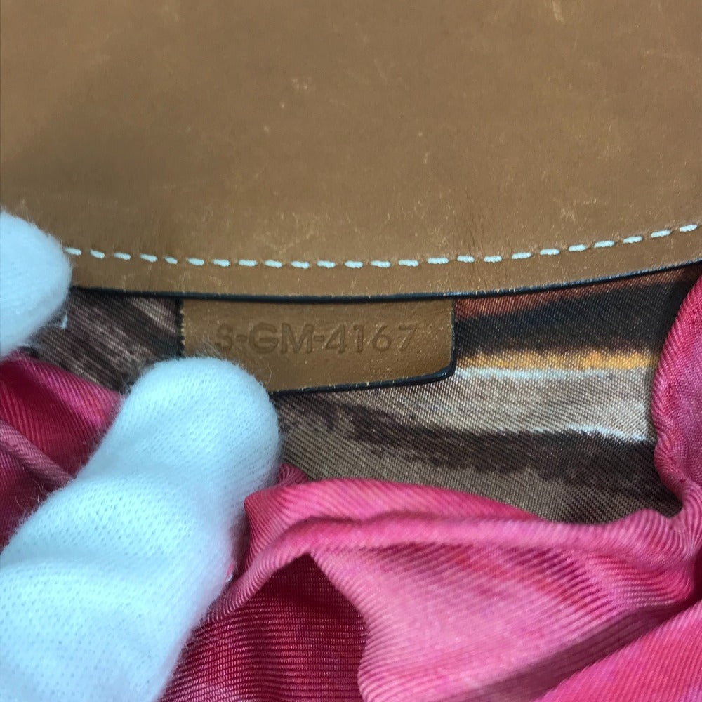 Celine Shoulder Bag Silk / Leather Pink Scarf Bag