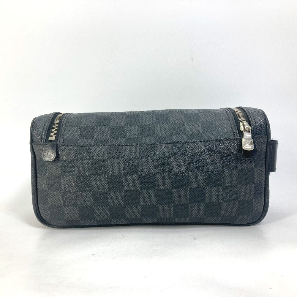 Louis Vuitton Pouch N47625 Damier Grafitto Canvas Black Damier Grafitte C Cracking Pouch Mens