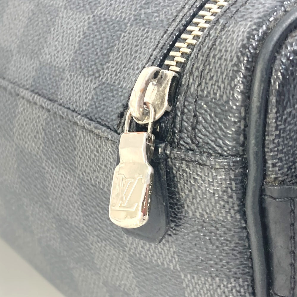 Louis Vuitton Pouch N47625 Damier Grafitto Canvas Black Damier Grafitte C Cracking Pouch Mens
