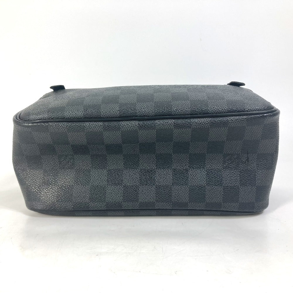 Louis Vuitton Pouch N47625 Damier Grafitto Canvas Black Damier Grafitte C Cracking Pouch Mens