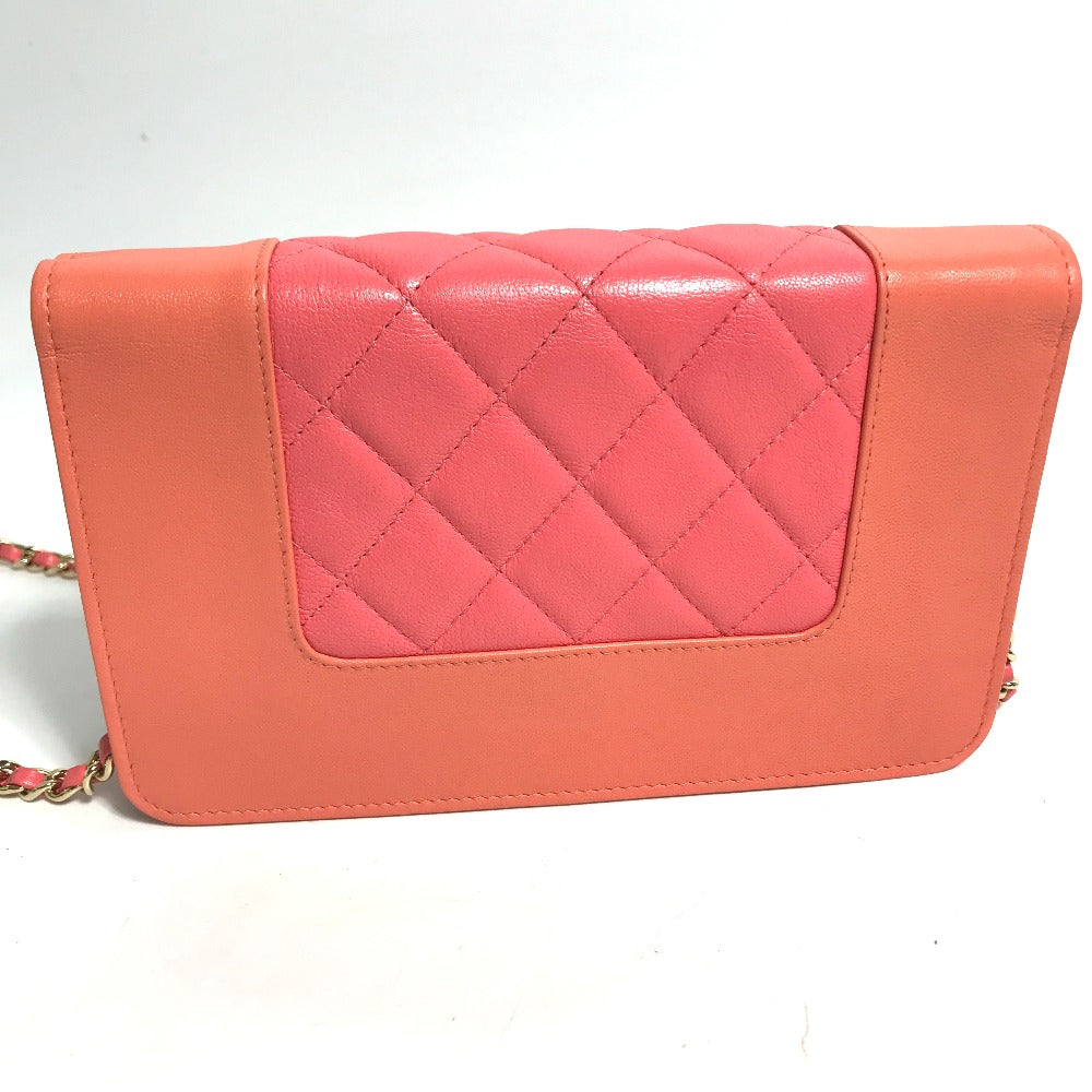Chanel Shoulder Bag A80972 Leather Pink Cc Coco Mark Matelasse Bicolor Mademoiselle Women