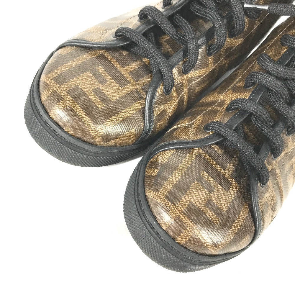Fendi Sneakers 8E6594 Leather / Pvc Brown Shoelace Zucca Women 36