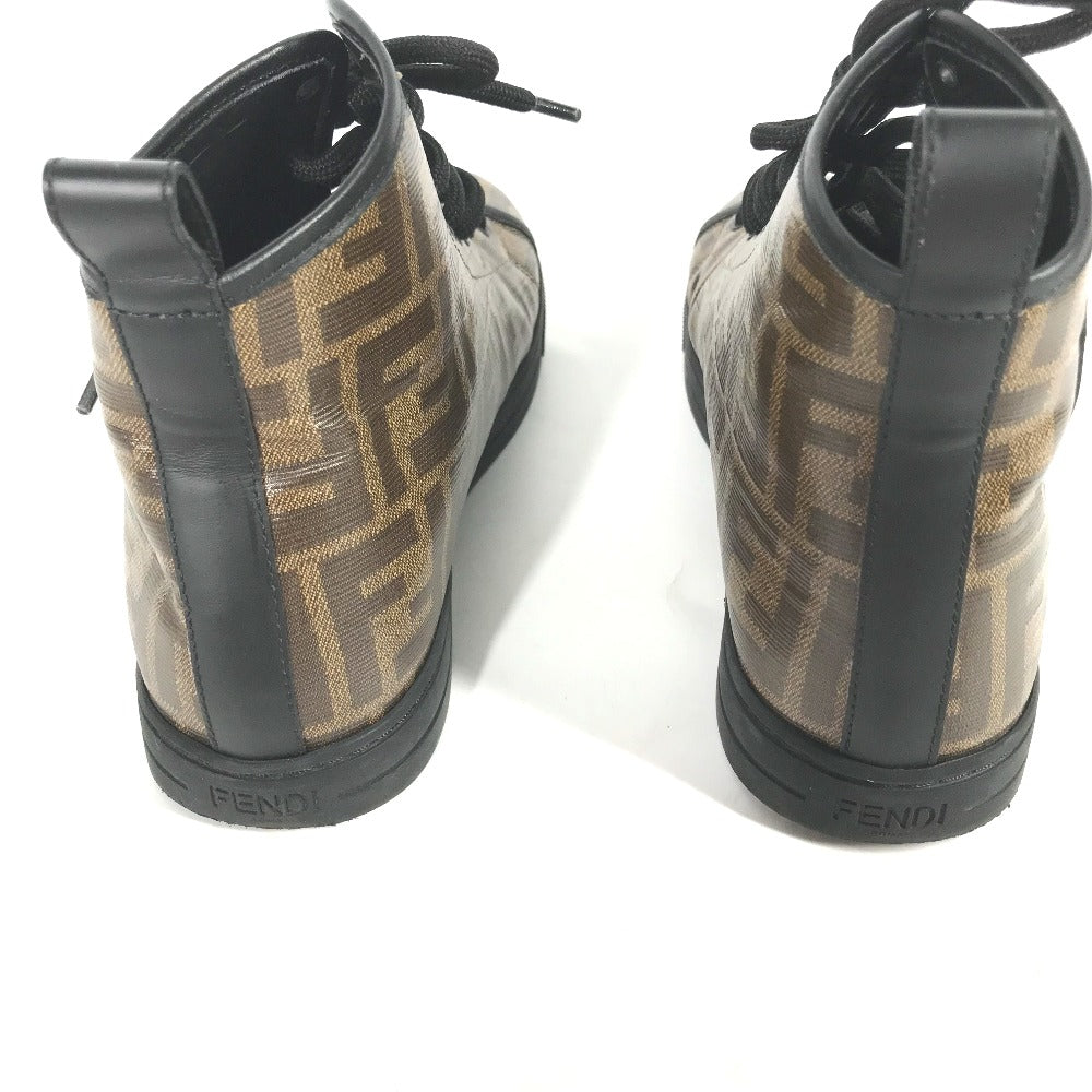 Fendi Sneakers 8E6594 Leather / Pvc Brown Shoelace Zucca Women 36