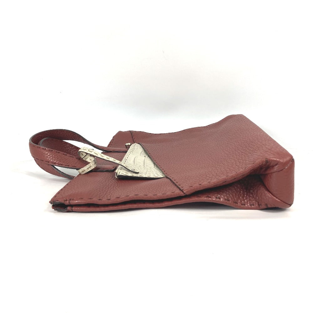 Fendi Business Bag Leather Brown Handbag Celeria Mens