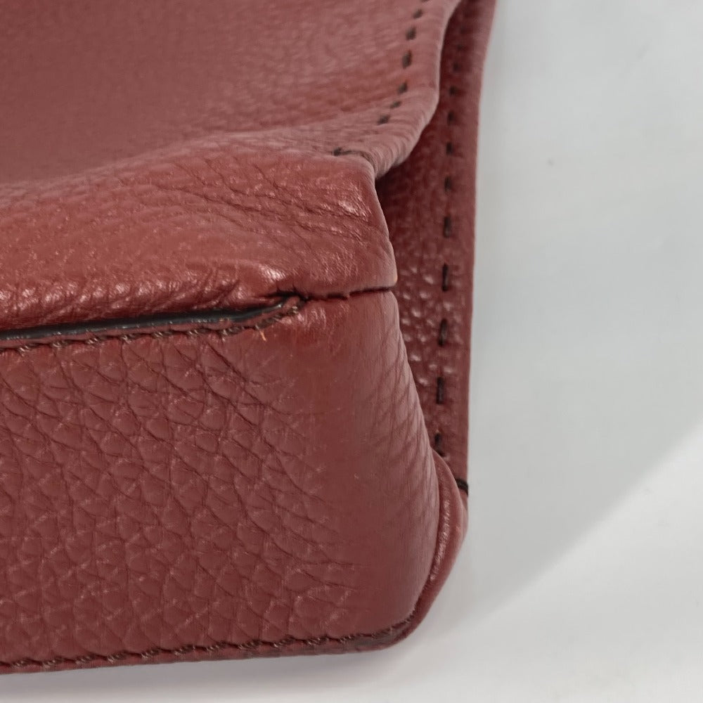 Fendi Business Bag Leather Brown Handbag Celeria Mens