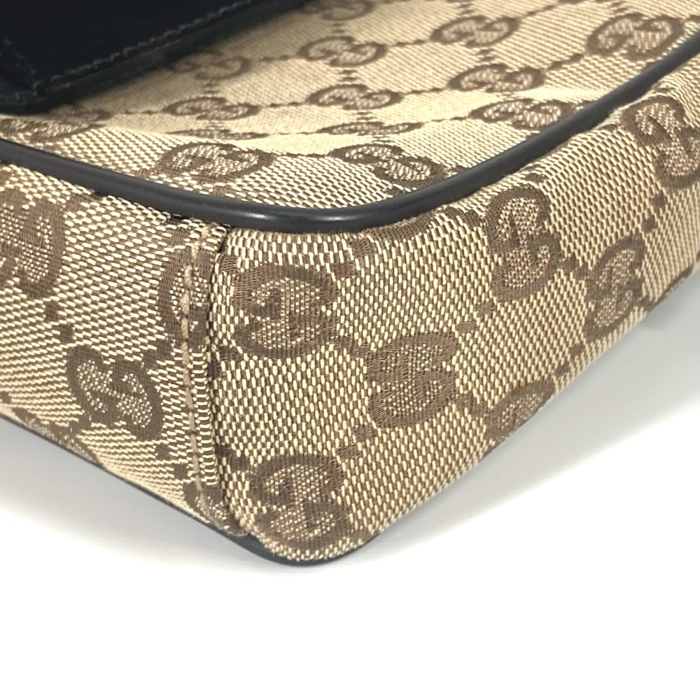Gucci Shoulder Bag 018 1619 Canvas / Leather Beige Pochette Gg Women