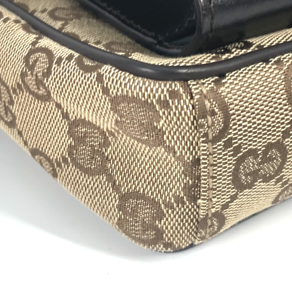 Gucci Shoulder Bag 018 1619 Canvas / Leather Beige Pochette Gg Women