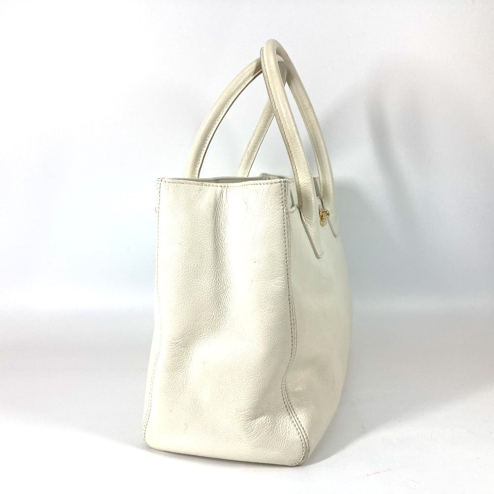 Chanel Tote Bag Caviar Skin White Type Executive Tote Women