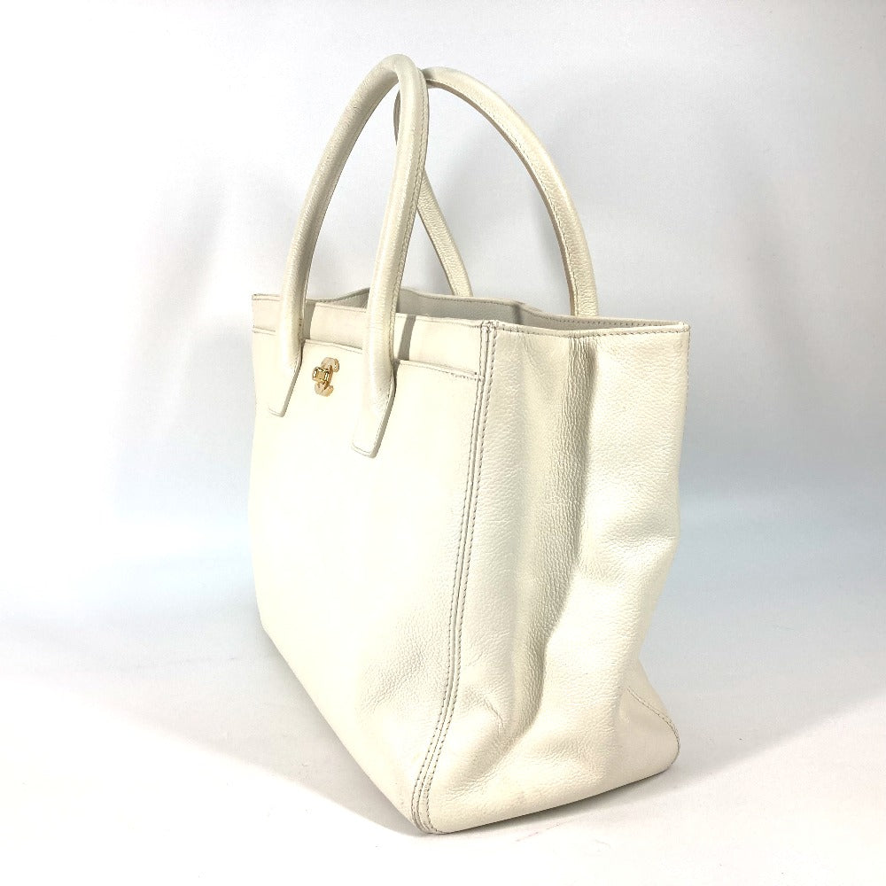 Chanel Tote Bag Caviar Skin White Type Executive Tote Women