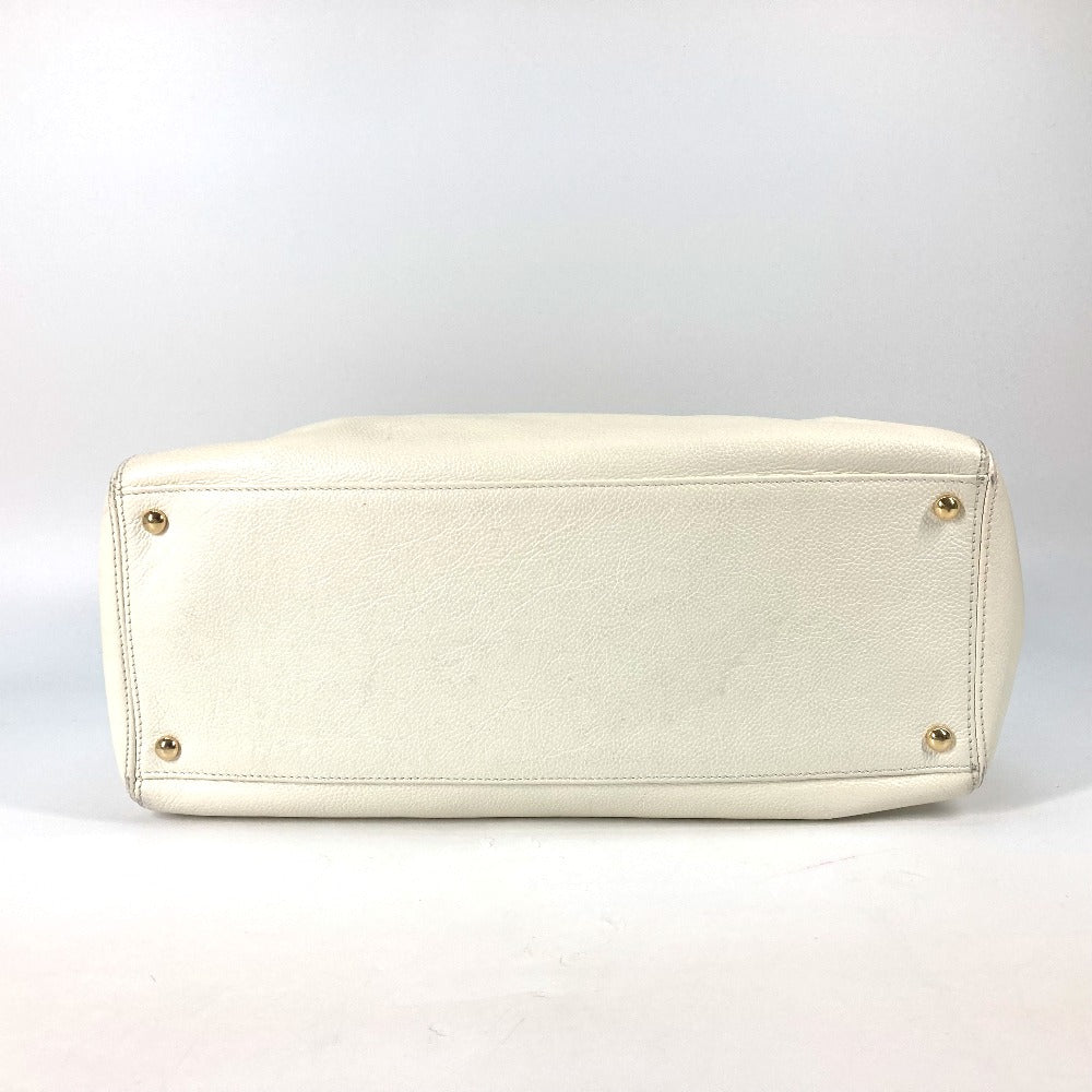 Chanel Tote Bag Caviar Skin White Type Executive Tote Women