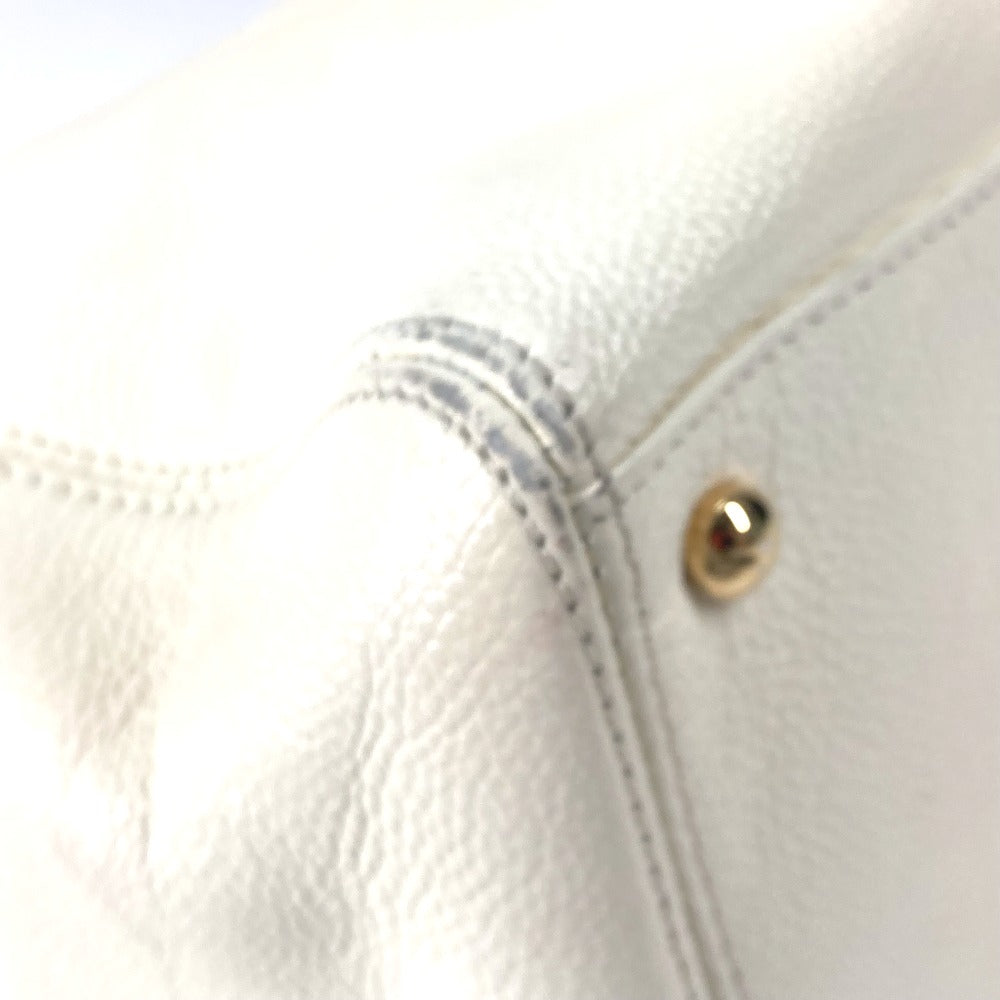 Chanel Tote Bag Caviar Skin White Type Executive Tote Women