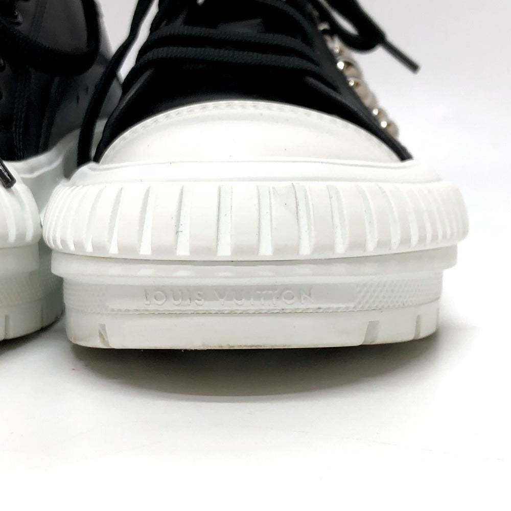 Louis Vuitton Sneakers Leather Black Squad Line Studded Women 36.5