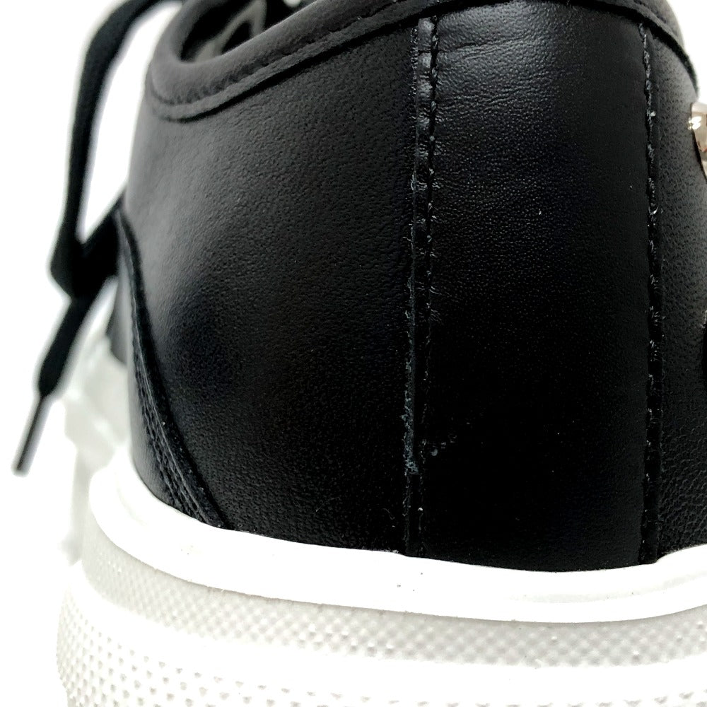 Louis Vuitton Sneakers Leather Black Squad Line Studded Women 36.5