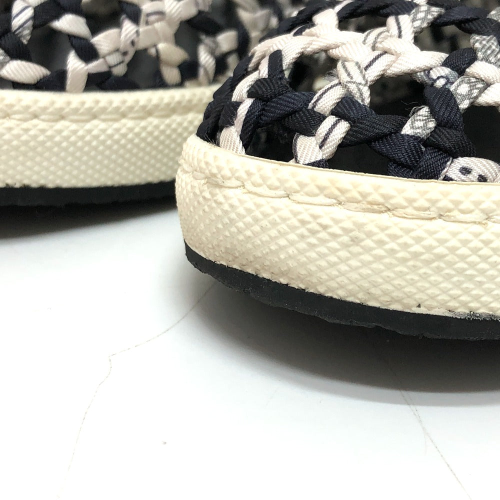 Hermes Sneakers Silk, Leather Black Type Slip-On Mesh Women 36.5