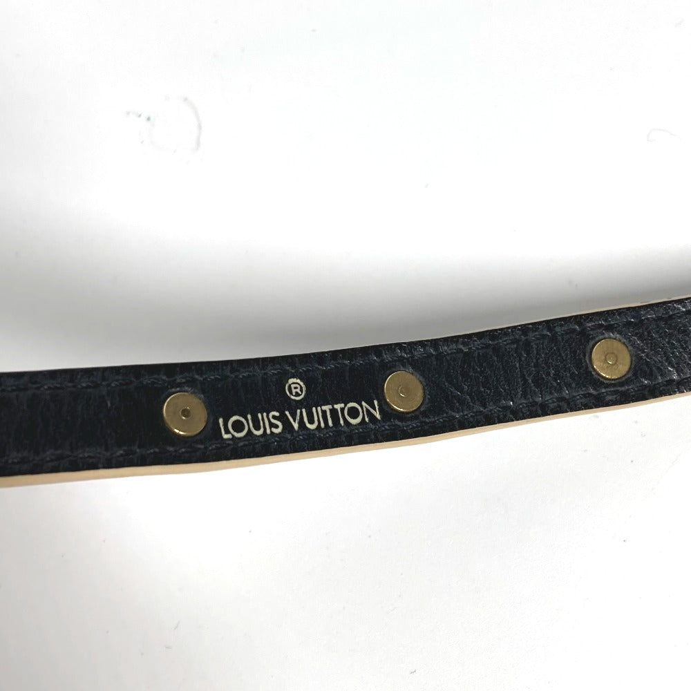 Louis Vuitton Bracelet M91844 Suhari Leather Black Suhari Studs Brasserie Double Tour Women