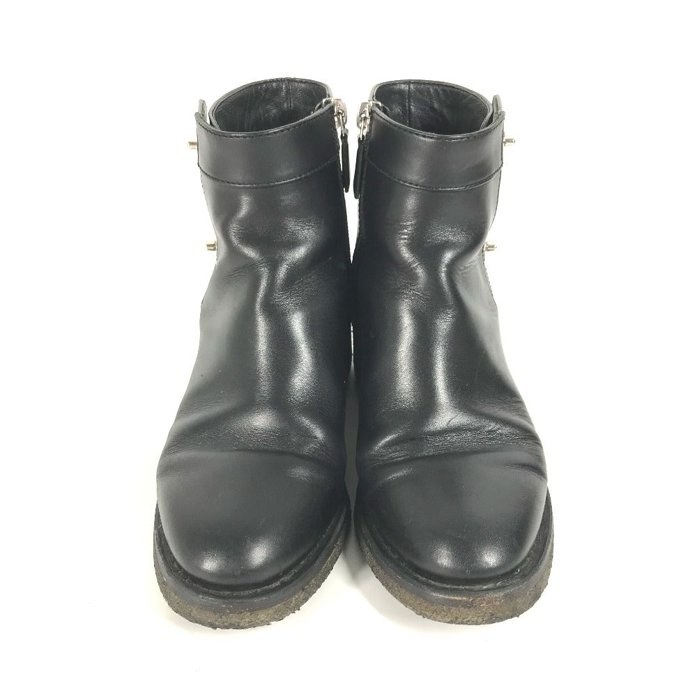 Chanel Boots G31204 Leather Black Turn Lock Women 35