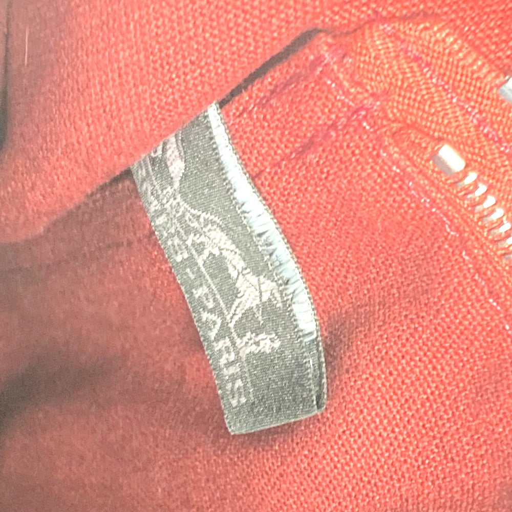 Hermes Handbag Canvas Red Fool Toepm Women