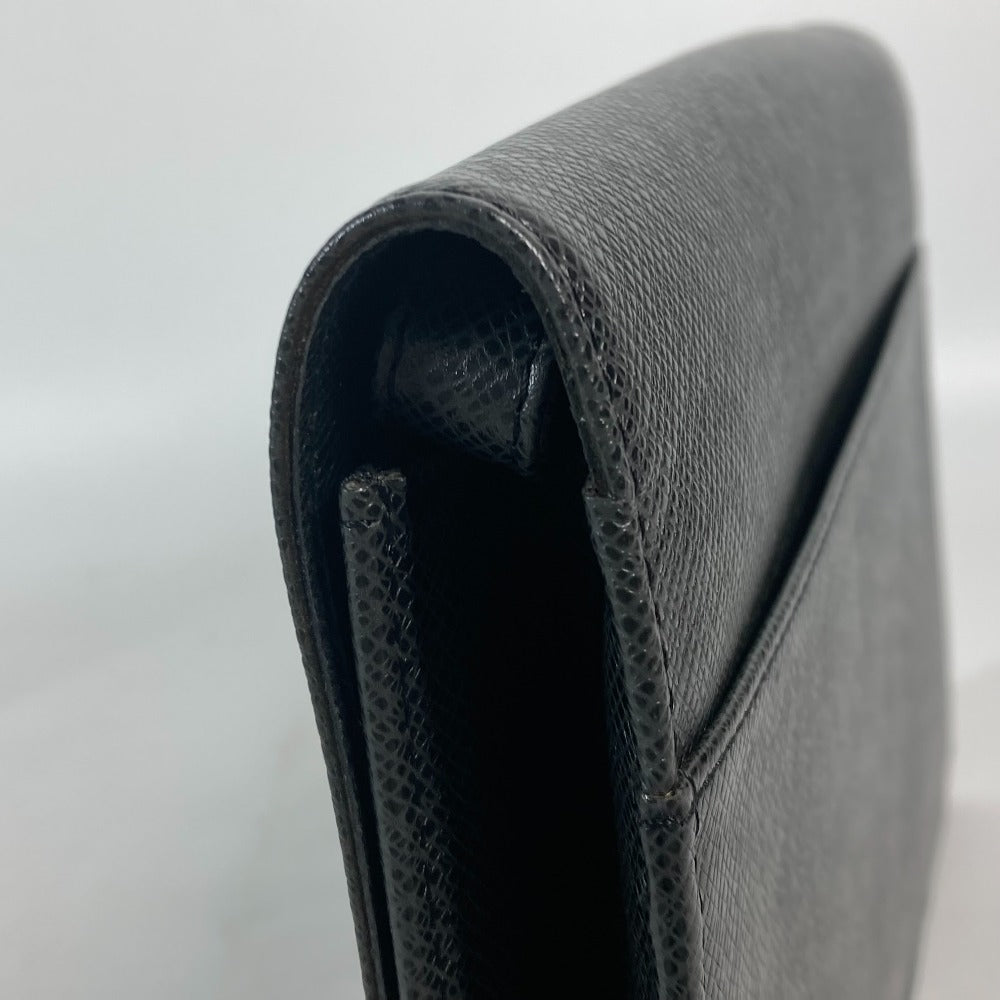 Louis Vuitton Business Bag M30782 Taiga Leather Black Taiga Selenga Mens