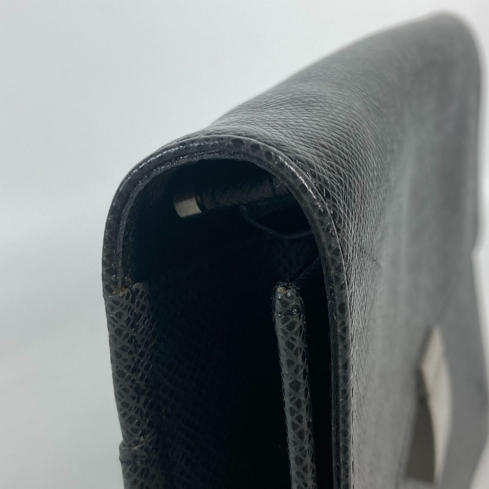 Louis Vuitton Business Bag M30782 Taiga Leather Black Taiga Selenga Mens