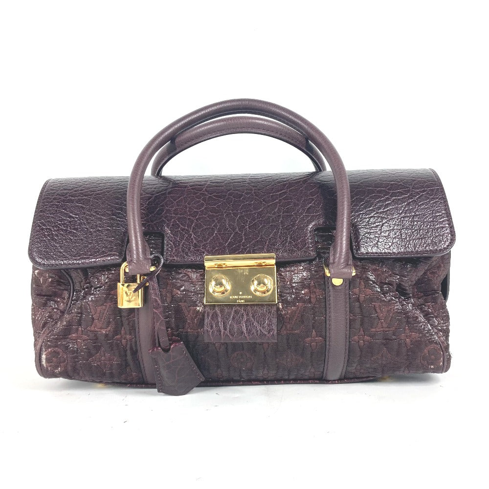Louis Vuitton Handbag M93474 Coated Canvas, Leather Purple Monogram Volupte Botte