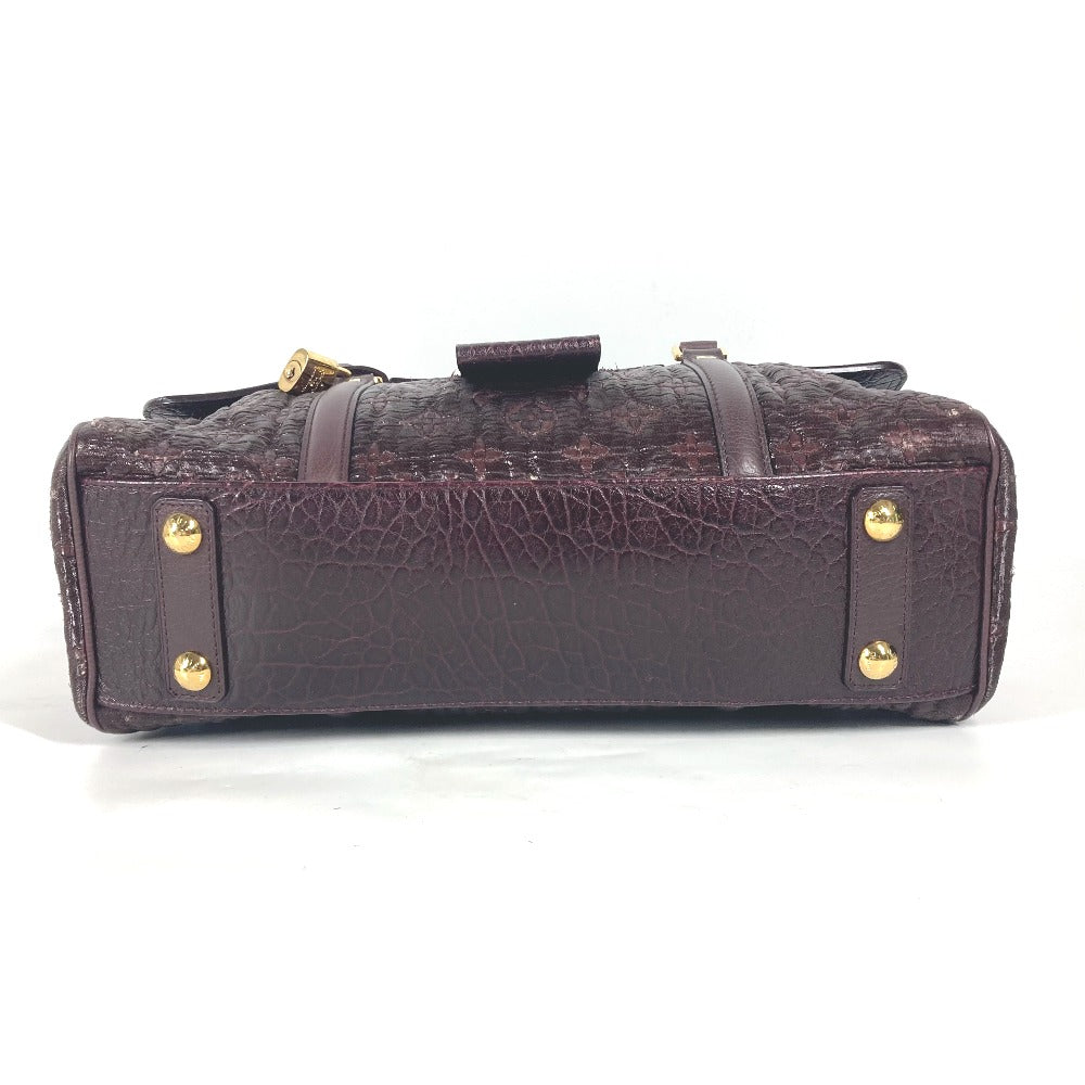 Louis Vuitton Handbag M93474 Coated Canvas, Leather Purple Monogram Volupte Botte