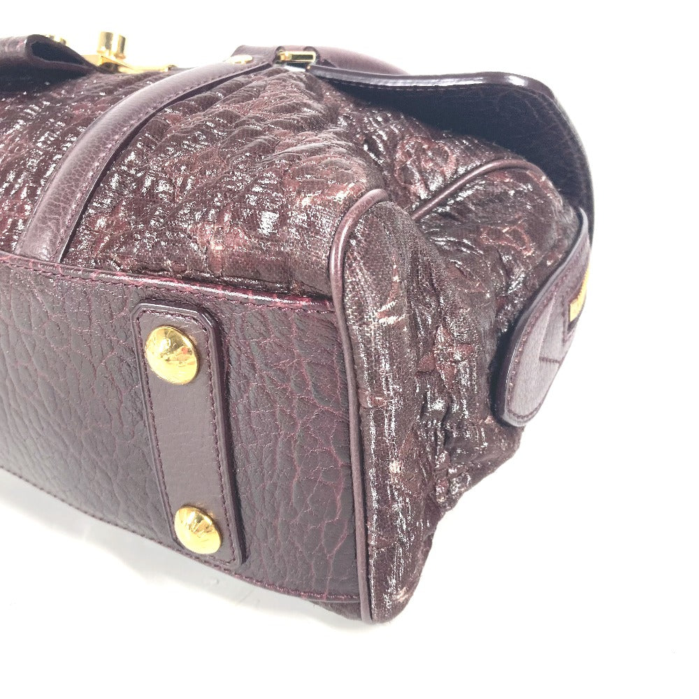 Louis Vuitton Handbag M93474 Coated Canvas, Leather Purple Monogram Volupte Botte