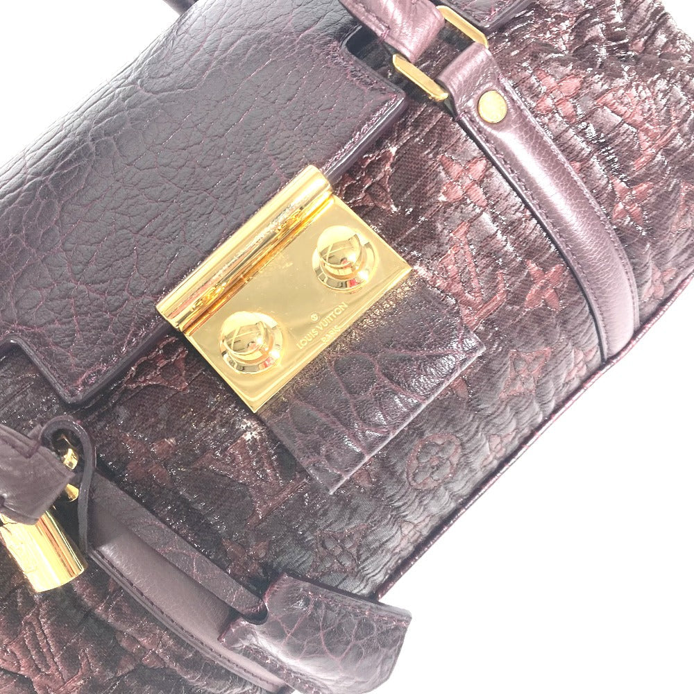 Louis Vuitton Handbag M93474 Coated Canvas, Leather Purple Monogram Volupte Botte