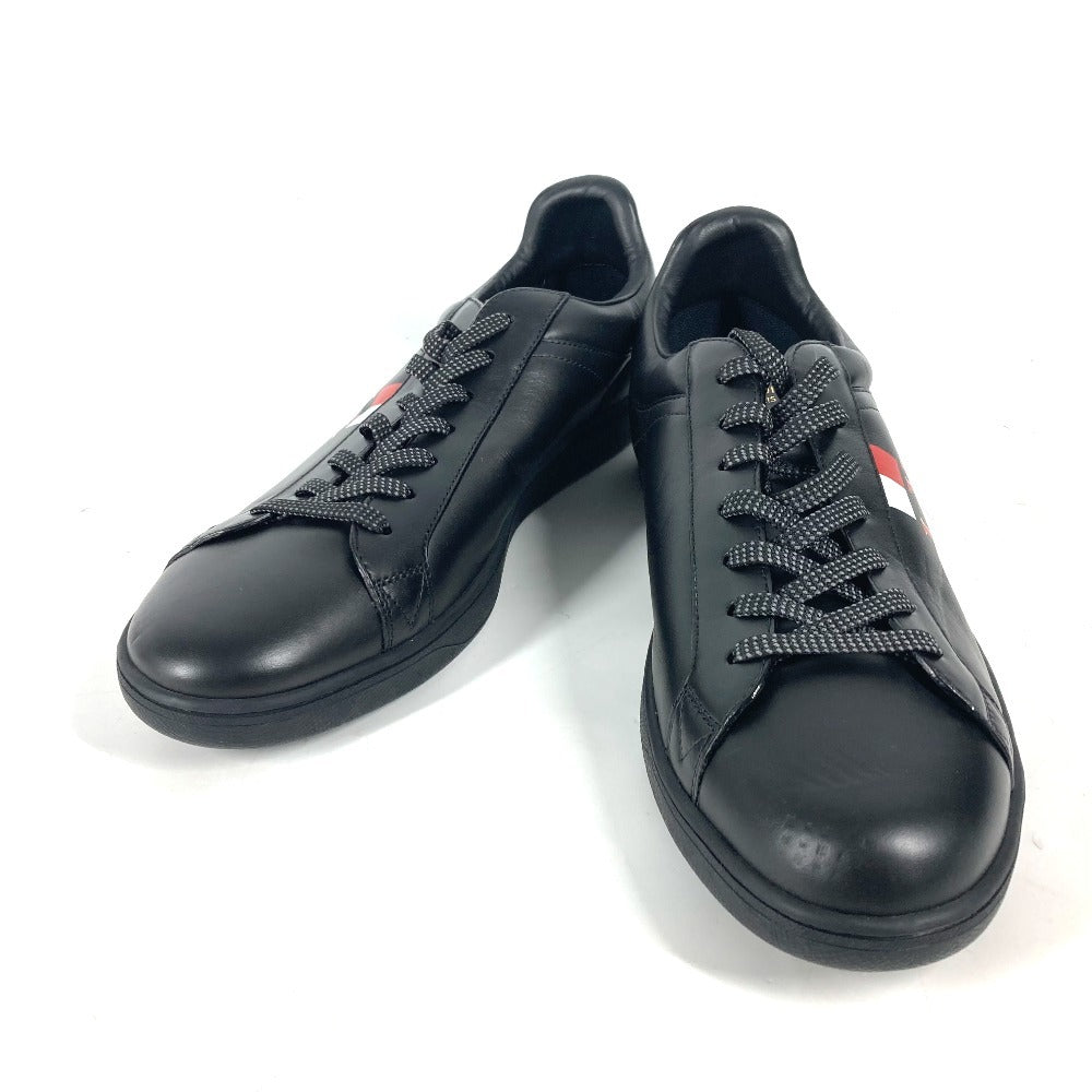 Louis Vuitton Sneakers Leather Black Luxembourg Line Shoes Shoes Logo Lv 9 1/2