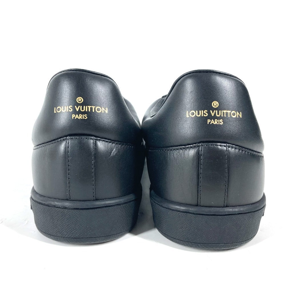 Louis Vuitton Sneakers Leather Black Luxembourg Line Shoes Shoes Logo Lv 9 1/2