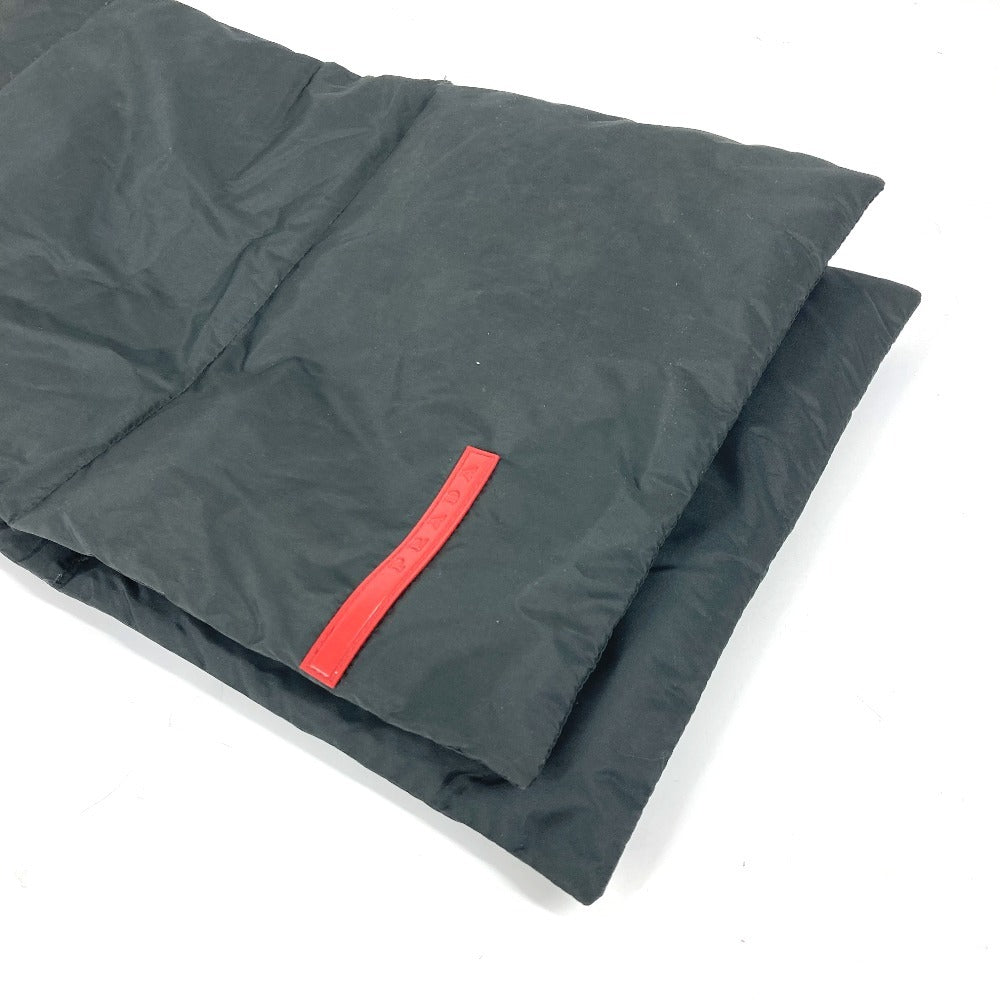 Prada Scarf Nylon Black Down Muffler Logo