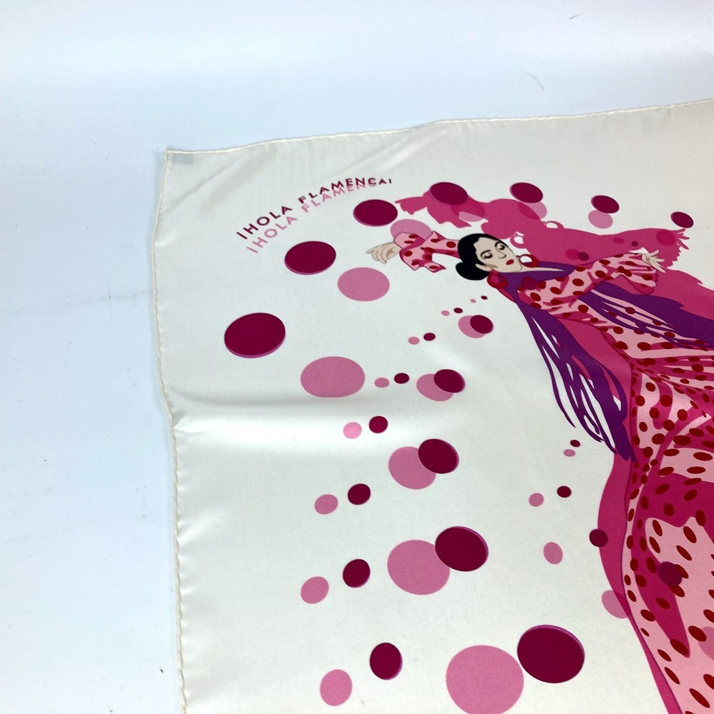 Hermes Scarf Silk Pink Carre90 Ihola Flamenca Hola Flamenca Women