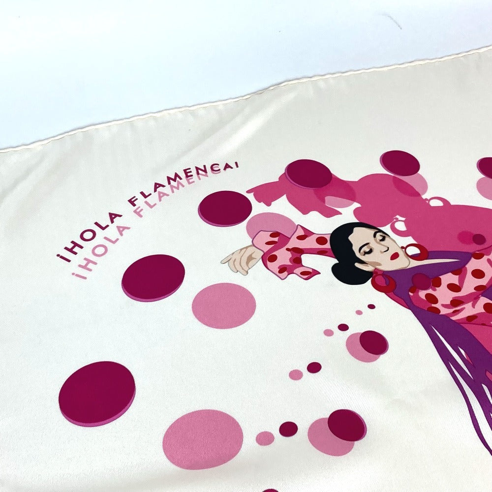 Hermes Scarf Silk Pink Carre90 Ihola Flamenca Hola Flamenca Women