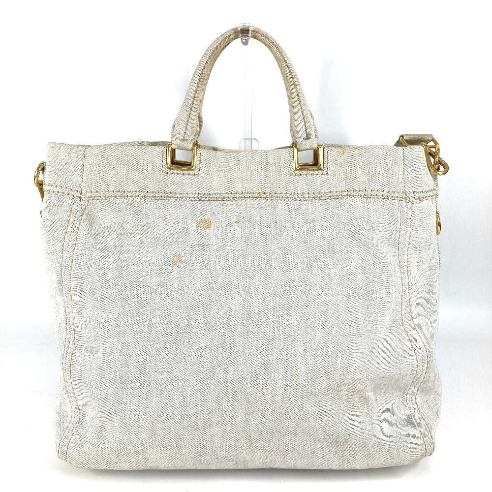 Prada Shoulder Bag Canvas Ivorytype 2Way Bag Canapa Logo