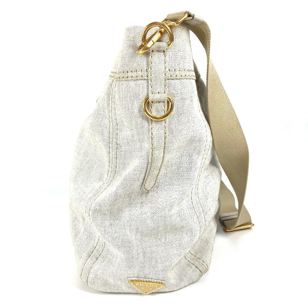 Prada Shoulder Bag Canvas Ivorytype 2Way Bag Canapa Logo