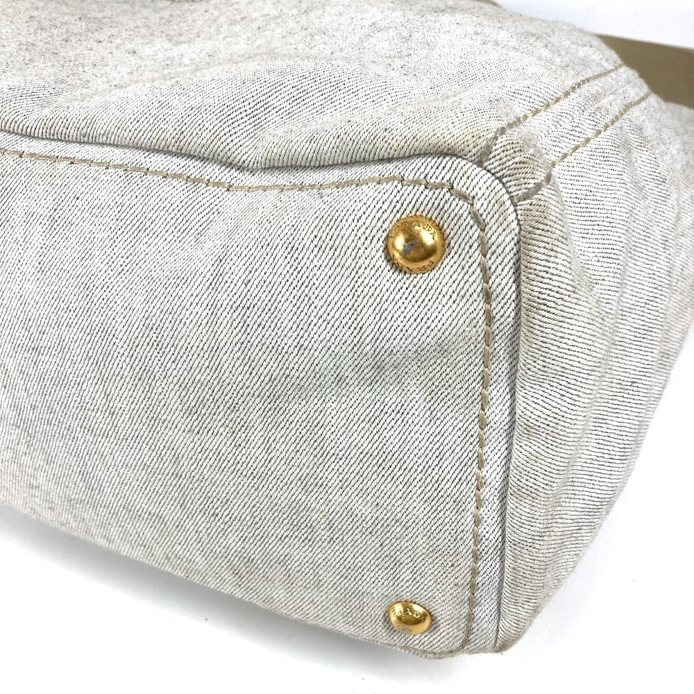 Prada Shoulder Bag Canvas Ivorytype 2Way Bag Canapa Logo