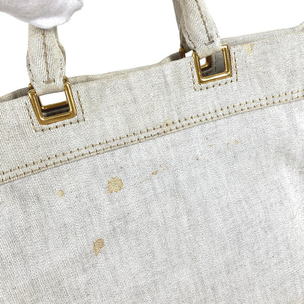 Prada Shoulder Bag Canvas Ivorytype 2Way Bag Canapa Logo