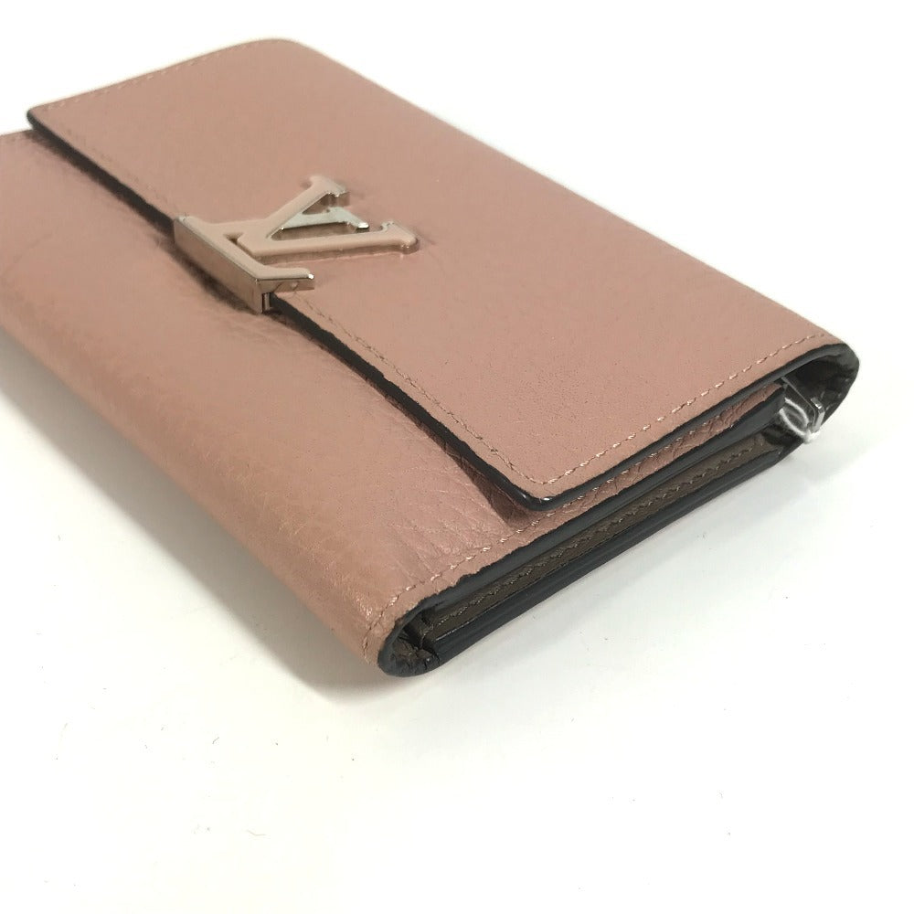 Louis Vuitton Trifold Wallet M62156 Taurillon Clemence Pink Portefeuille Capsine Women