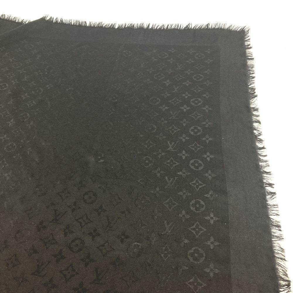 Louis Vuitton Shawl Silk, Wool Black Monogram