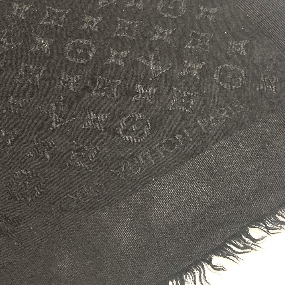 Louis Vuitton Shawl Silk, Wool Black Monogram