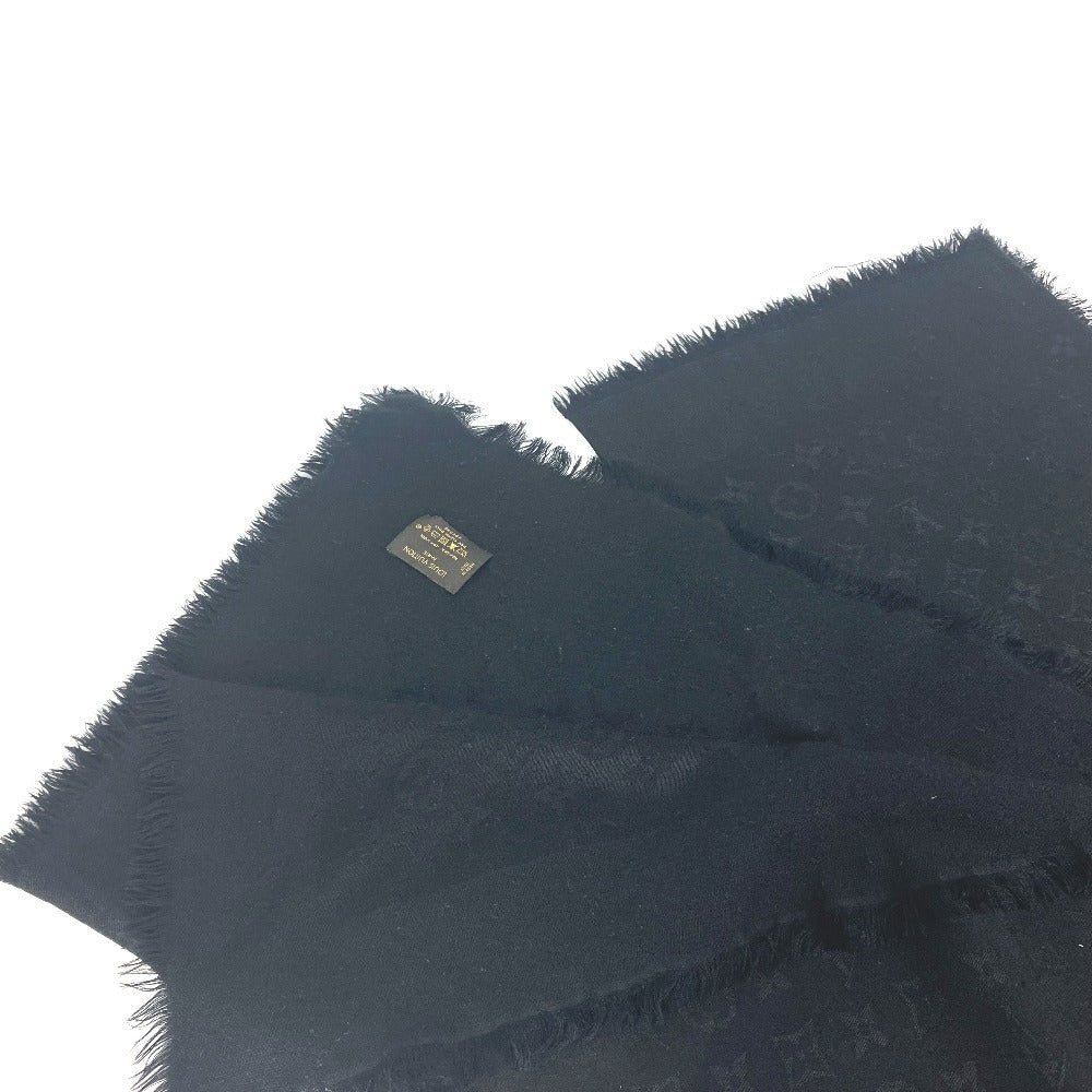 Louis Vuitton Shawl Silk, Wool Black Monogram