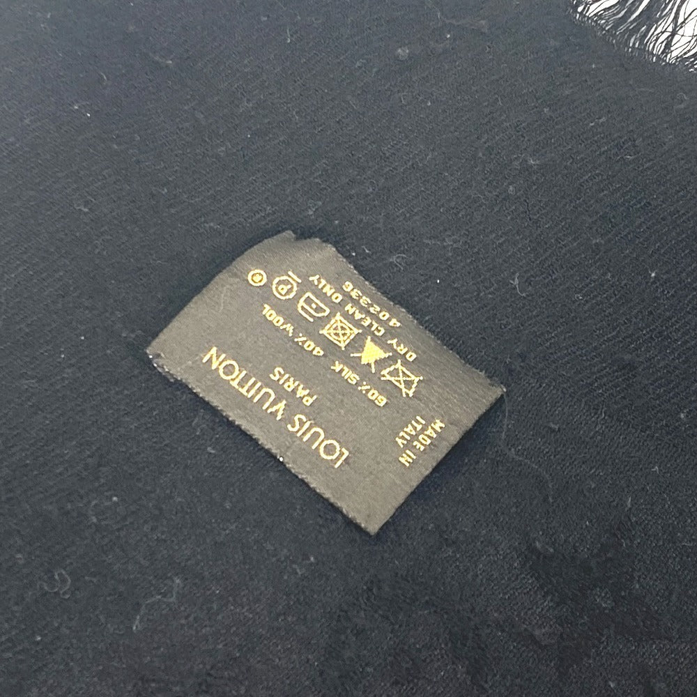 Louis Vuitton Shawl Silk, Wool Black Monogram