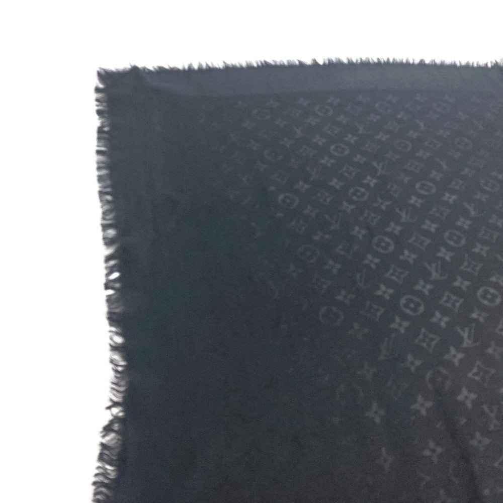Louis Vuitton Shawl Silk, Wool Black Monogram