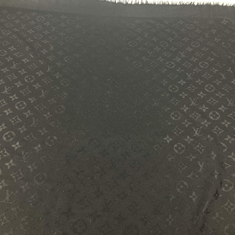 Louis Vuitton Shawl Silk, Wool Black Monogram