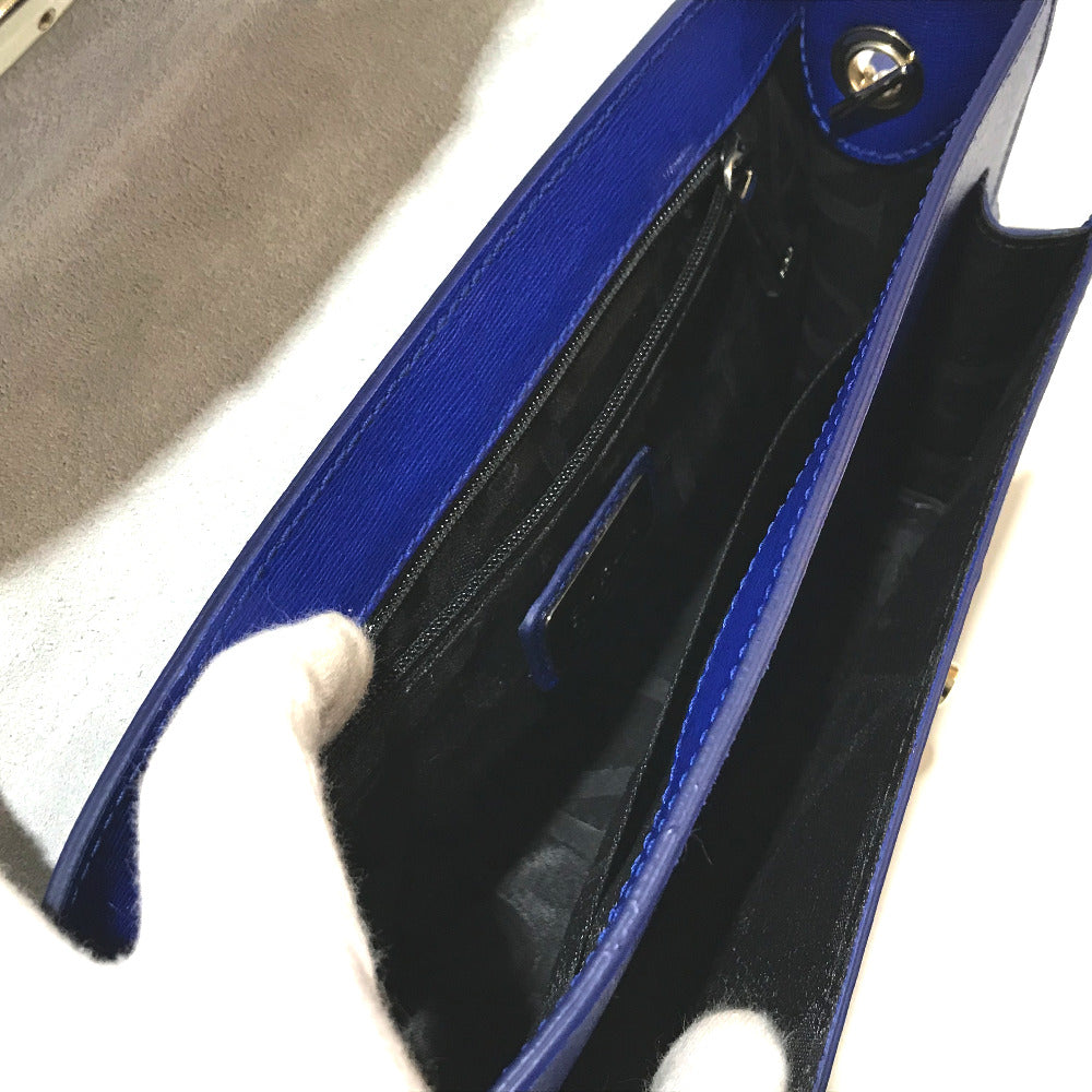 Furla Shoulder Bag Leather Blue Julia Women