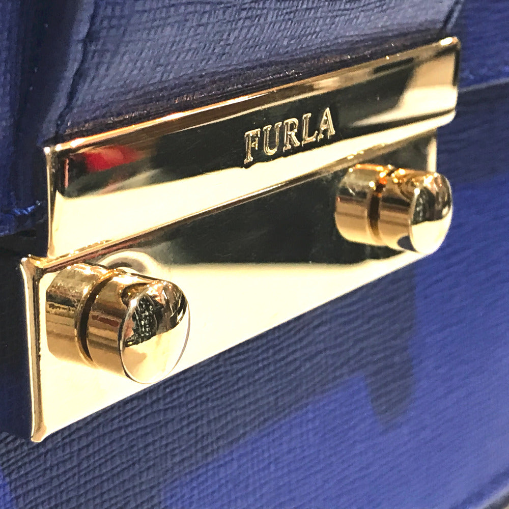 Furla Shoulder Bag Leather Blue Julia Women